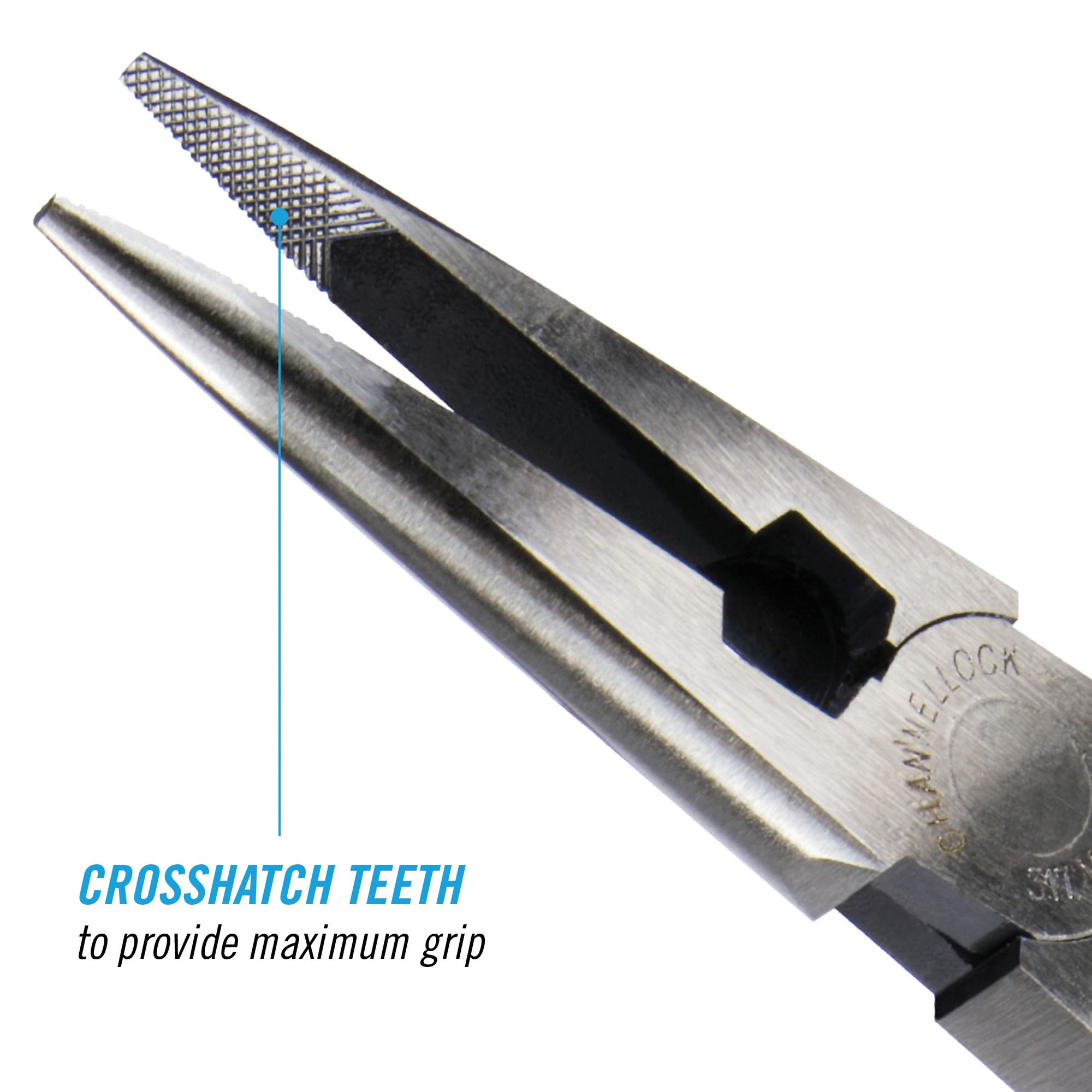Channellock 317 Nose Pliers, 8 in OAL, 2-1/4 in Jaw Opening, Blue Handle, Ergonomic Handle, 7/8 in W Jaw, 2.36 in L Jaw