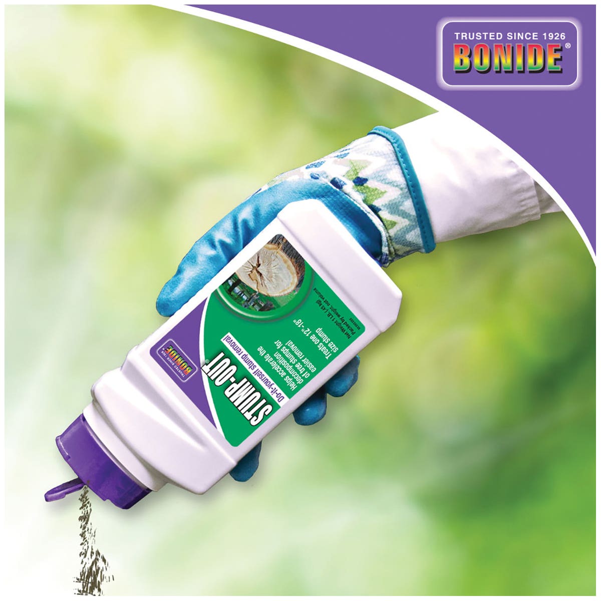 Bonide Stump-Out 272 Stump Removal, Granular, White/Yellow, 1 lb Bottle