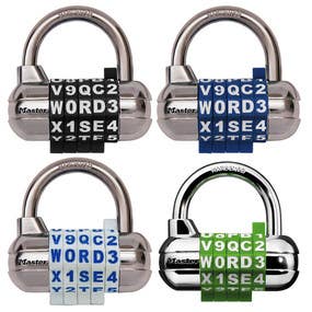Master Lock 1534D Padlock, Resettable Combination Key, 1/4 in Dia Shackle, 1-1/8 in H Shackle, Steel Shackle, Metal Body