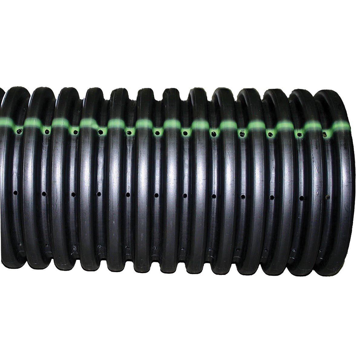 ADS HY-PF1-04-0010 Perforated Single Wall Corrugated Tubing, HDPE, 10 ft L