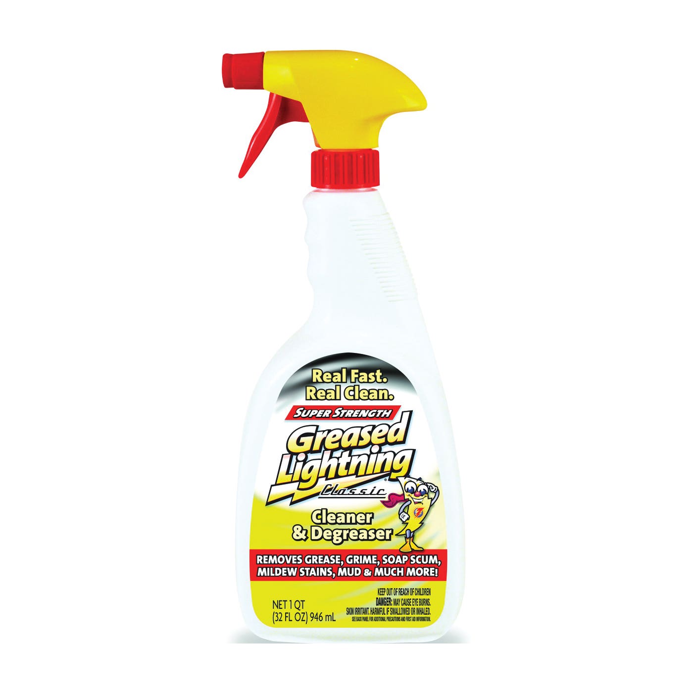 Greased Lightning Cleaner and Degreaser, 32 oz Bottle, Liquid, Pleasant