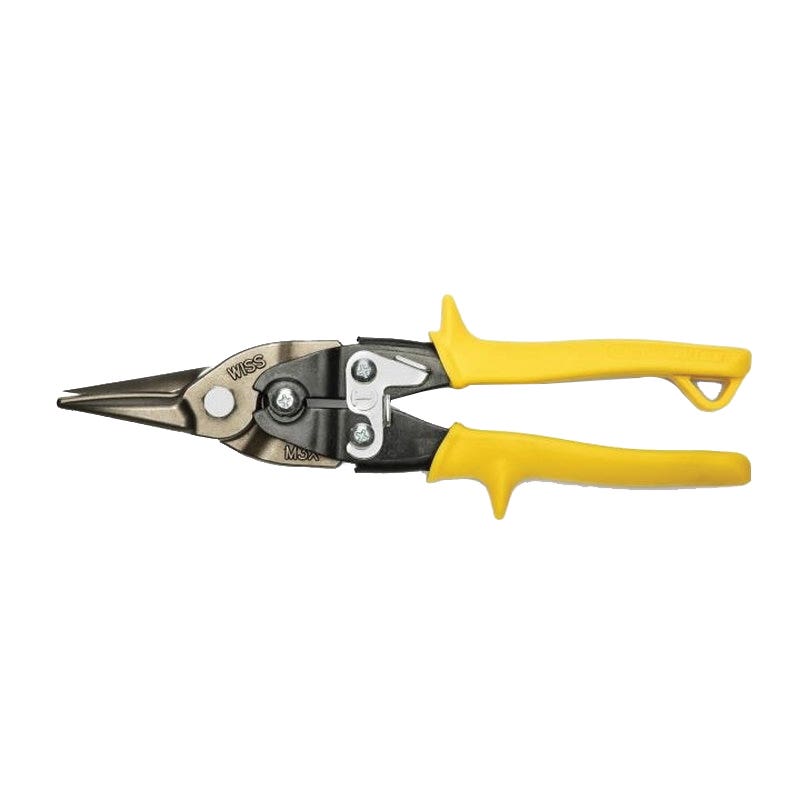 Crescent Wiss M3R Aviation Snip, 9-3/4 in OAL, 1-1/2 in L Cut, Straight Cut, Molybdenum Steel Blade, Non-Slip Handle