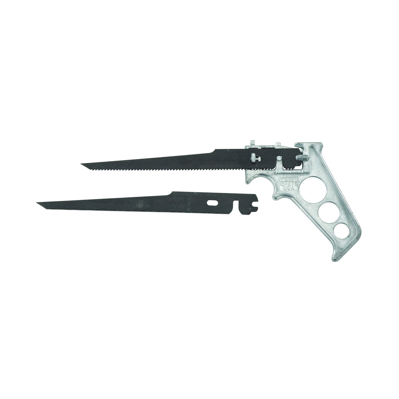 STANLEY 15-275 4-Way Keyhole Saw, 7 in L Blade, 9 and 24 TPI, Steel Blade, Pistol Grip Handle