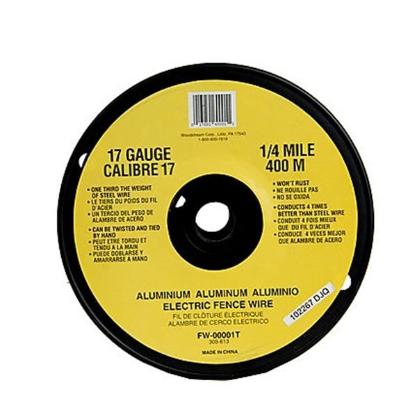 Zareba Fi?Shock Aluminum Fence Wire – 17 ga, 1/4 mile
