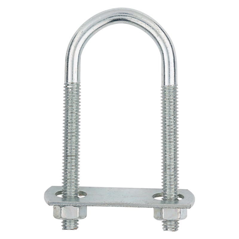 National Hardware N222-133 U-Bolt, 3-3/4 in L Inside, 1-3/8 in W Inside, 5/16-18 Thread, 2-1/4 in L Thread, Steel, Zinc
