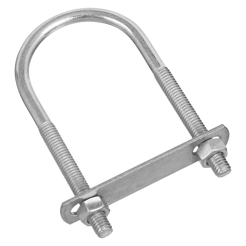 National Hardware N222-174 U-Bolt, 5/16-18 Thread, 2-1/2 in L Thread, Steel, Zinc