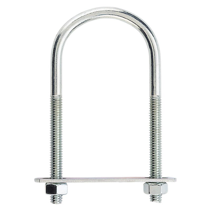 National Hardware N222-174 U-Bolt, 5/16-18 Thread, 2-1/2 in L Thread, Steel, Zinc