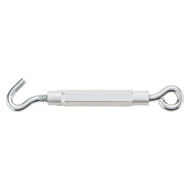 National Hardware 2172BC Series N221-861 Turnbuckle, 90 lb Working Load, 1/4-20 Thread, Hook, Eye, 7-1/2 in L Take-Up