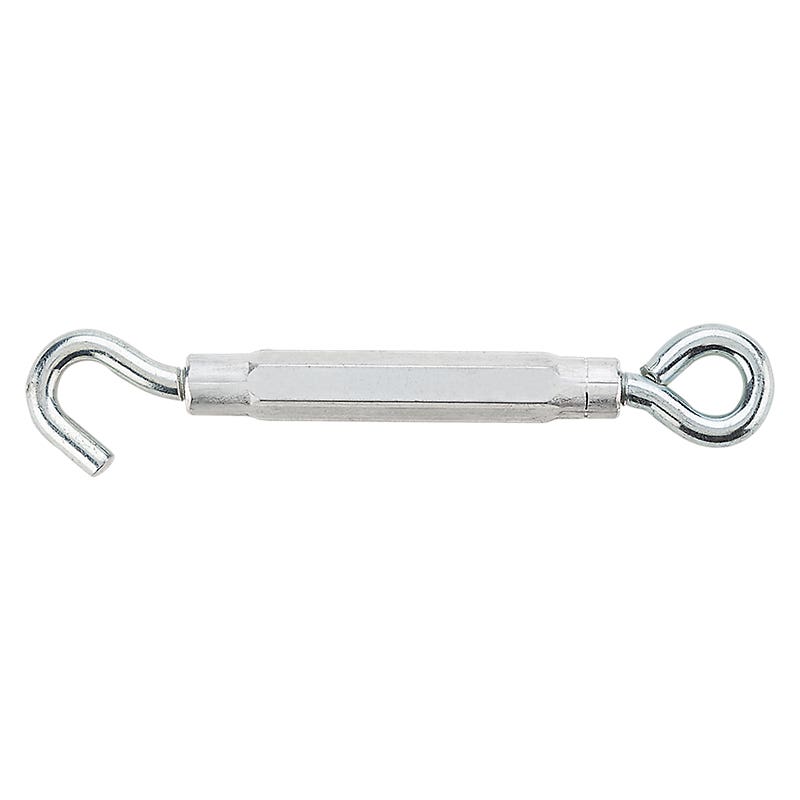 National Hardware 2172BC Series N221-887 Turnbuckle, 215 lb Working Load, 3/8-16 Thread, Hook, Eye, 10-1/2 in L Take-Up