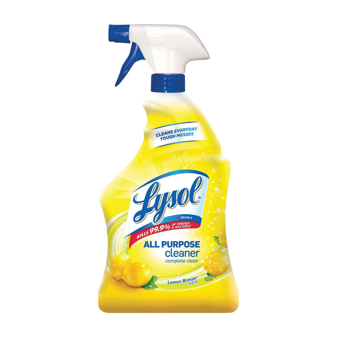 Lysol All-Purpose Cleaner, 32 oz Spray Bottle, Liquid, Lemon Breeze, Turquoise