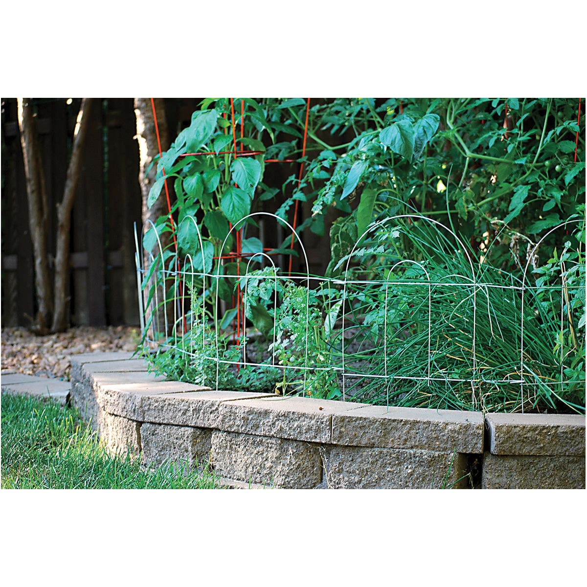 Glamos Wire Folding Wire Fence, 8 ft L, 18 in H, Green, Powder-Coated