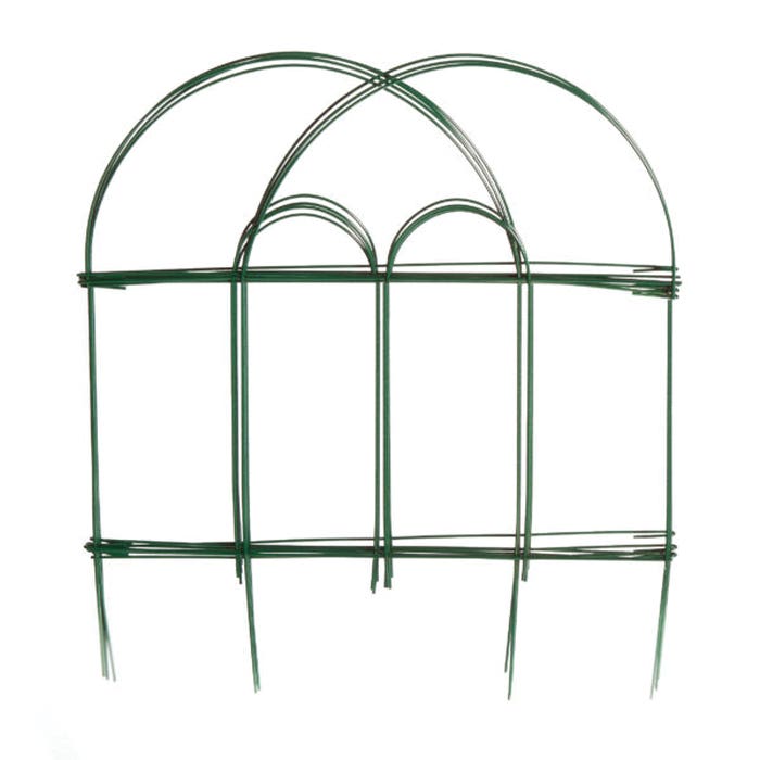Glamos Wire Folding Wire Fence, 8 ft L, 18 in H, Green, Powder-Coated