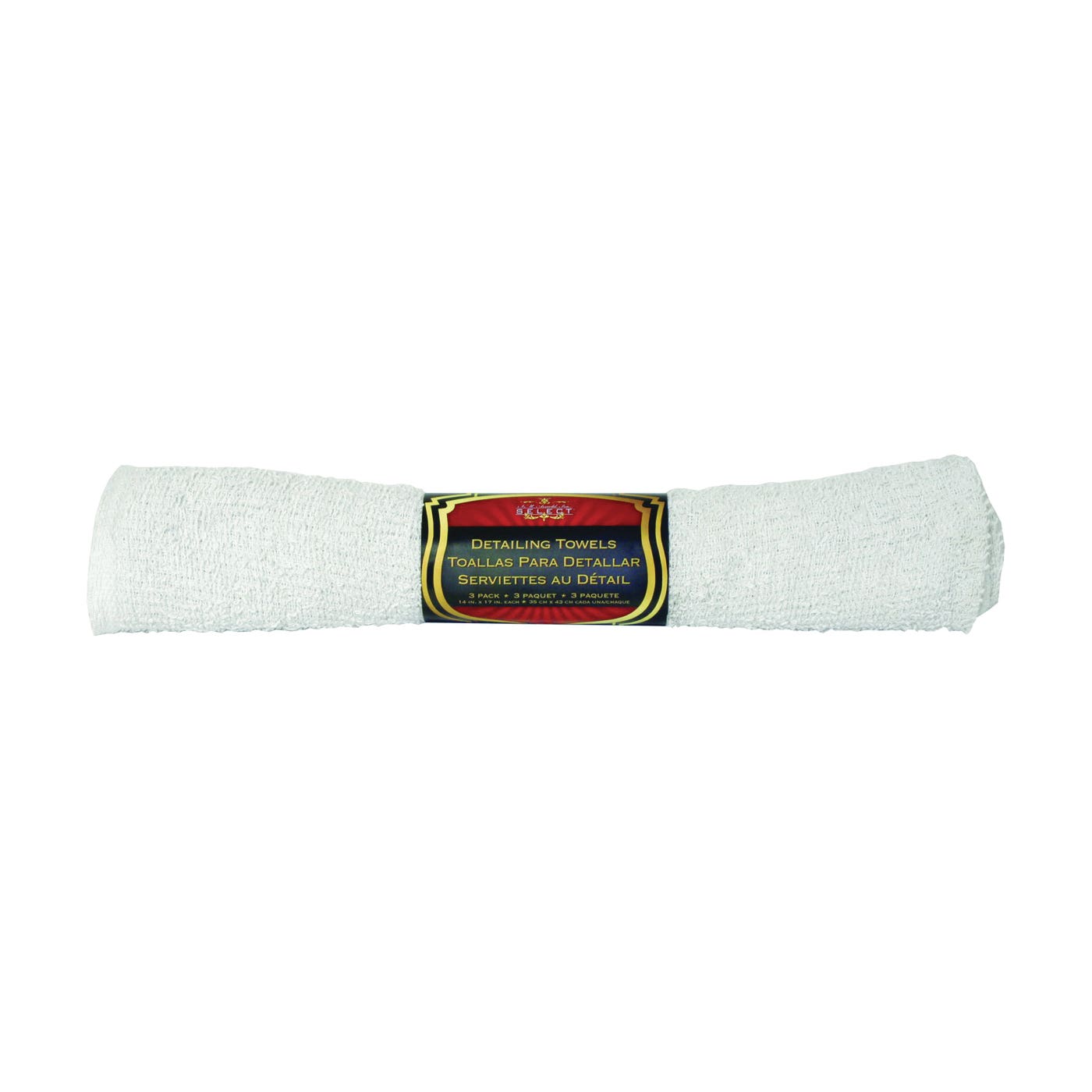 SM Arnold SELECT 85-733 Detailing and Polishing Towel, Terry Cotton, White