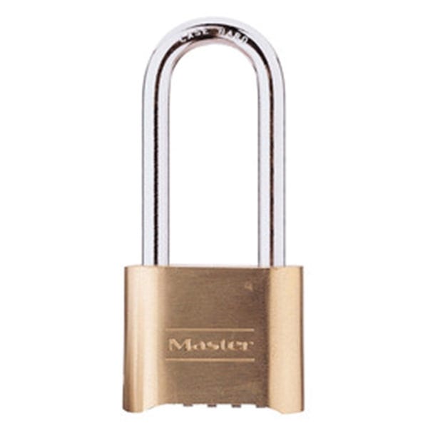Master Lock 175DLH Padlock, Resettable Combination Key, 5/16 in Dia Shackle, 2-1/4 in H Shackle, Steel Shackle