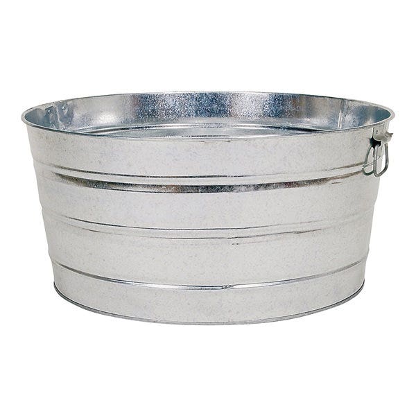 Behrens Galvanized Utility Wash Tub, 17 gal