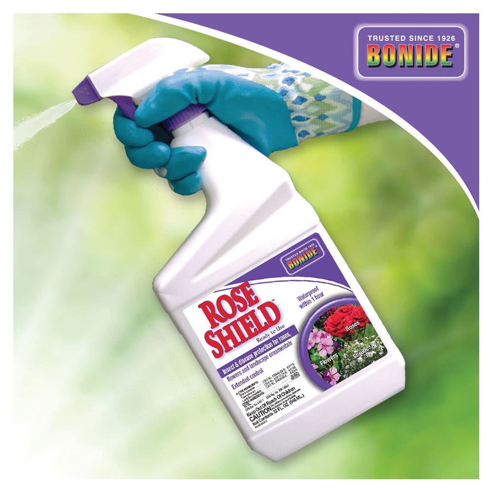 Bonide Rose Shield Insecticide, Liquid, Spray Application, 1 qt Bottle