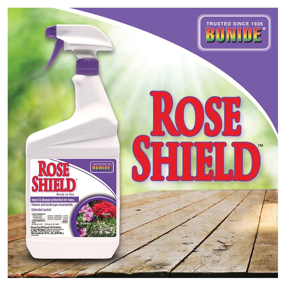 Bonide Rose Shield Insecticide, Liquid, Spray Application, 1 qt Bottle