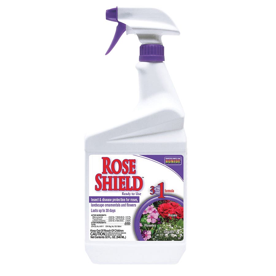 Bonide Rose Shield Insecticide, Liquid, Spray Application, 1 qt Bottle
