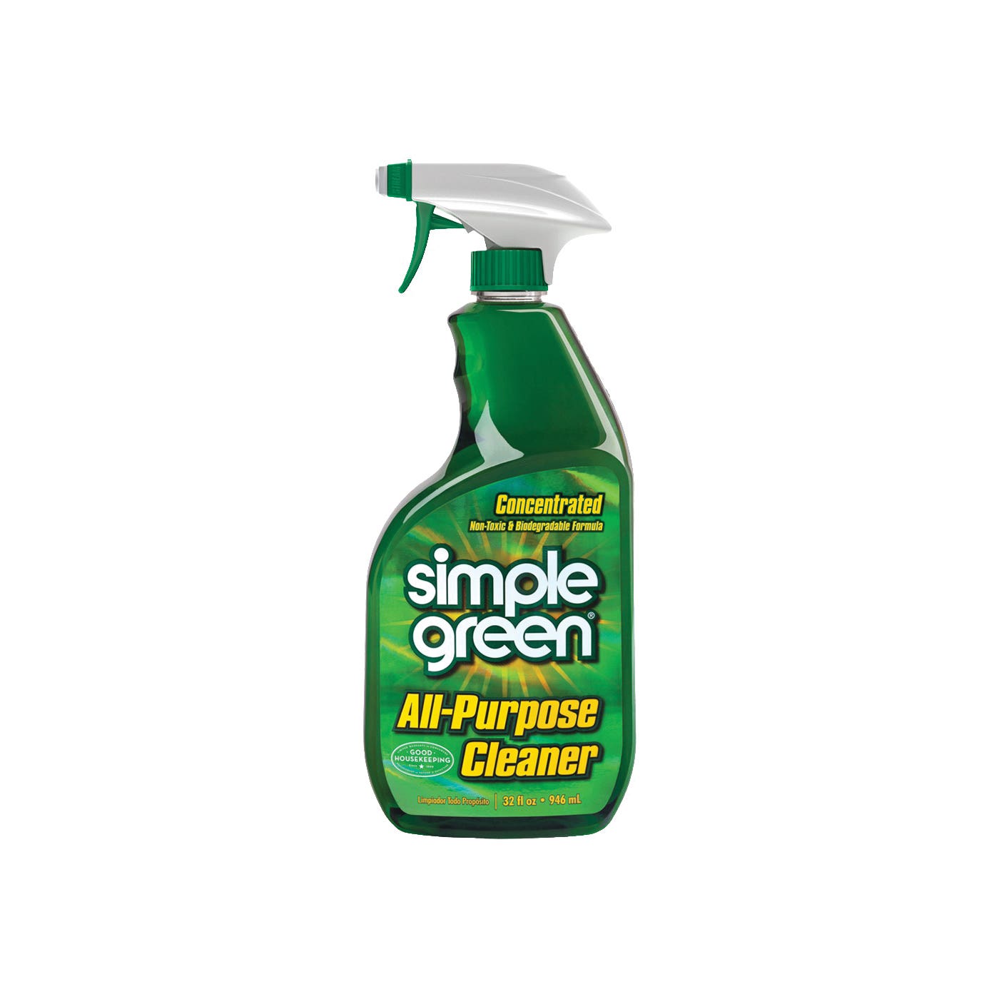 Simple Green All-Purpose Cleaner, 32 oz Spray Bottle, Liquid, Sassafras, Green