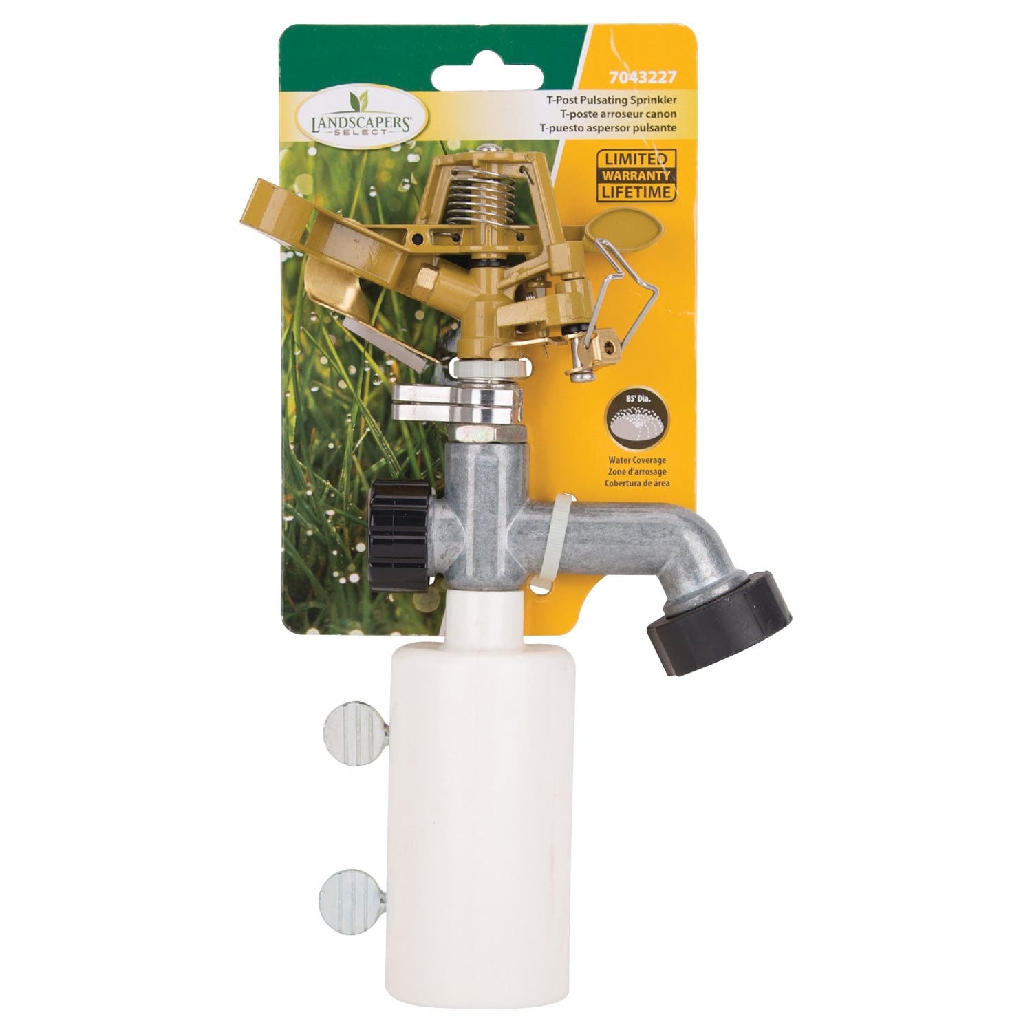 Landscapers Select Lawn Sprinkler, Female, Round, Zinc/Plastic
