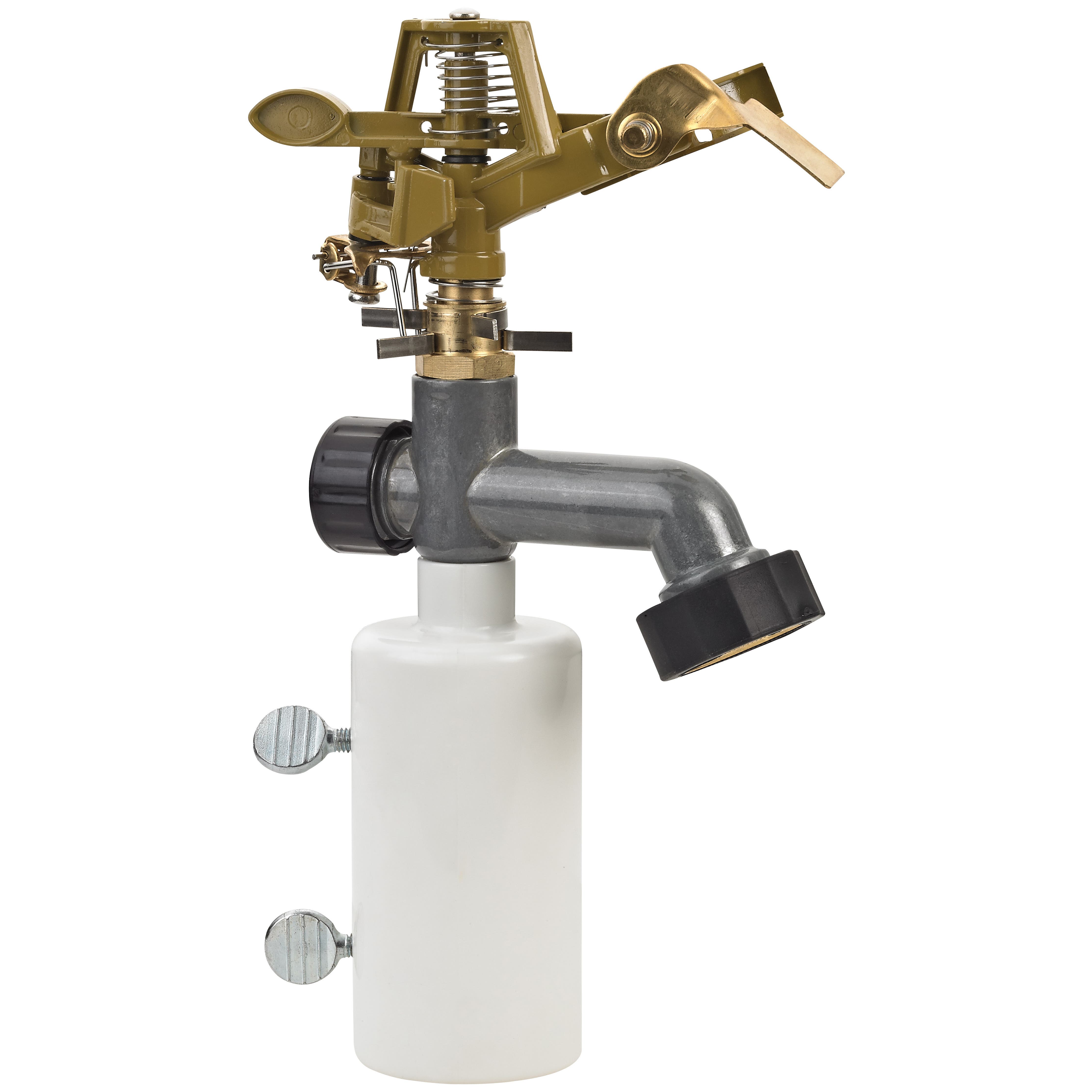 Landscapers Select Lawn Sprinkler, Female, Round, Zinc/Plastic
