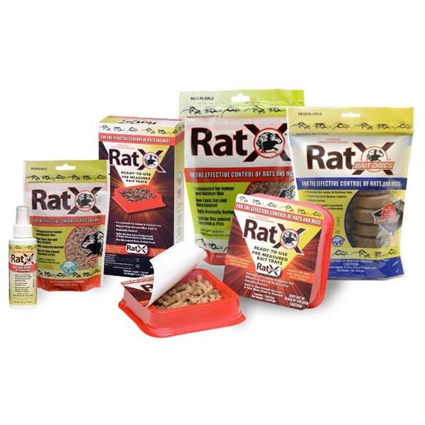 RatX Rodent Bait, Pellet, 3 lb Bag