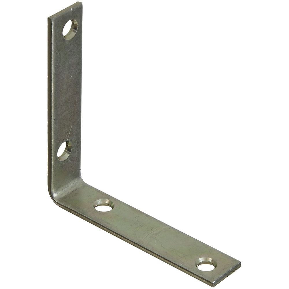 National Hardware V115 Series N113-399 Corner Brace, 3-1/2 in L, 3/4 in W, 3-1/2 in H, Steel, Zinc