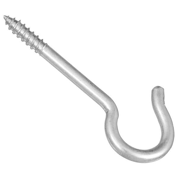 National Hardware V2040 Series N120-857 Ceiling Hook, 25 lb Working Load, #8, Steel, Zinc