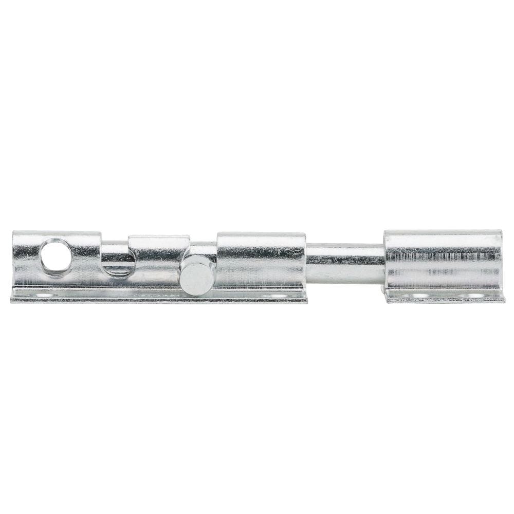National Hardware N162-370 Barrel Bolt, 0.39 in Dia Bolt Head, 4 in L Bolt, Steel, Zinc