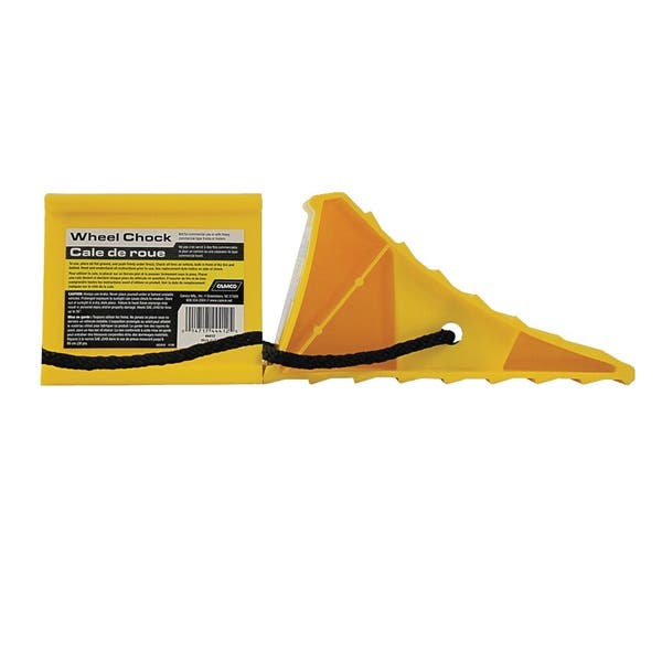 Camco Wheel Stop Chock for 26 in Tires Yellow