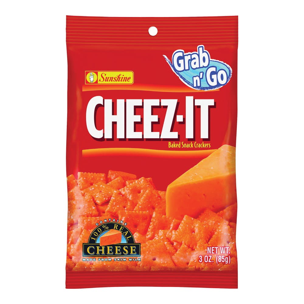 Cheez-It Baked Snack Crackers, Cheese, 3 oz, Bag
