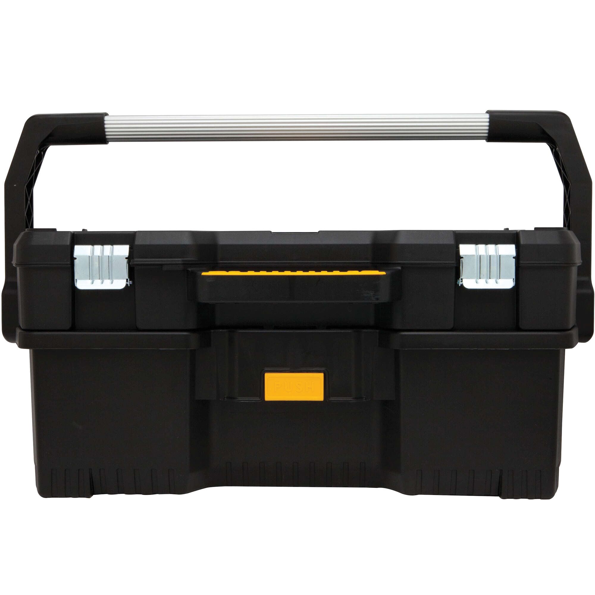 DEWALT DWST24070 Tool Tote with Power Tool Case, 77 lb, Resin, Black, 24 in L x 26-3/8 in W x 11-3/16 in H Outside