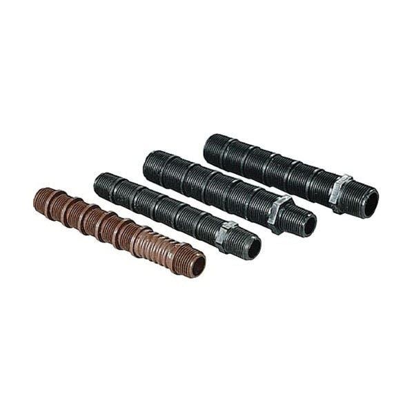Orbit Cut-Off Riser, 1/2 x 3/4 in Connection, 6 in L, Polyethylene, Black