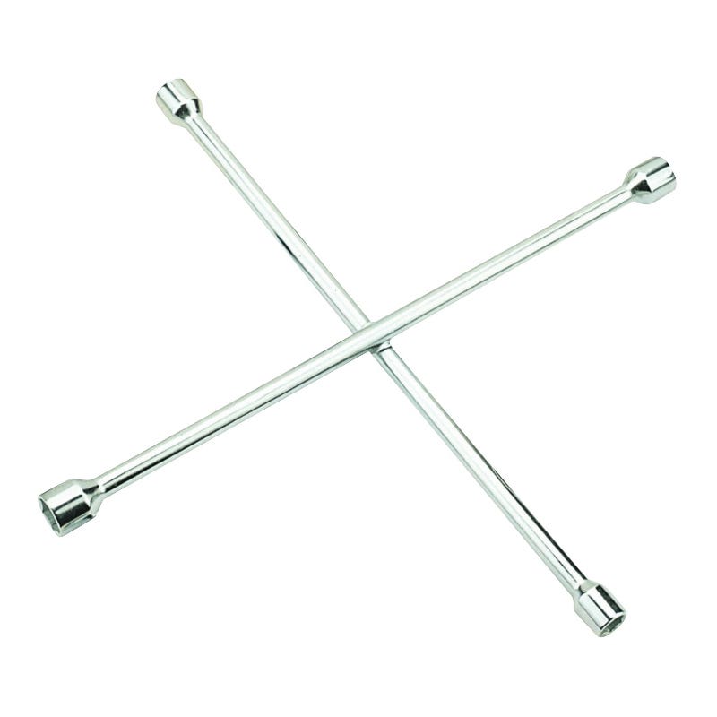 ProSource JL-AT-TGCW10123L Lug Wrench, Hex Socket, 11/16, 3/4, 13/16 and 7/8 in Socket, 20 in L, Carbon Steel, Chrome
