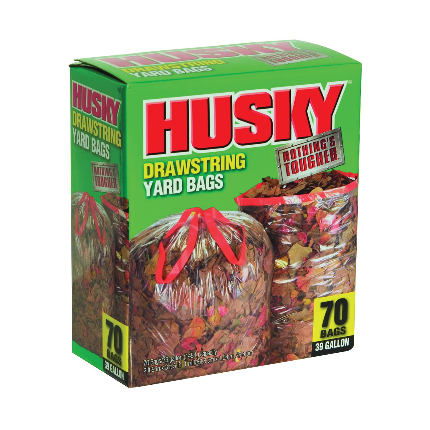 Husky HK39DS070C-M Yard Bag, 39 gal, Clear
