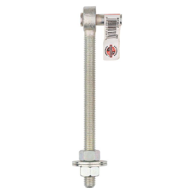 National Hardware N130-617 Full Threaded Bolt Hook, 5/8-11 Thread, 7-3/4 in L Thread, 9.13 in L, Steel, Zinc-Plated