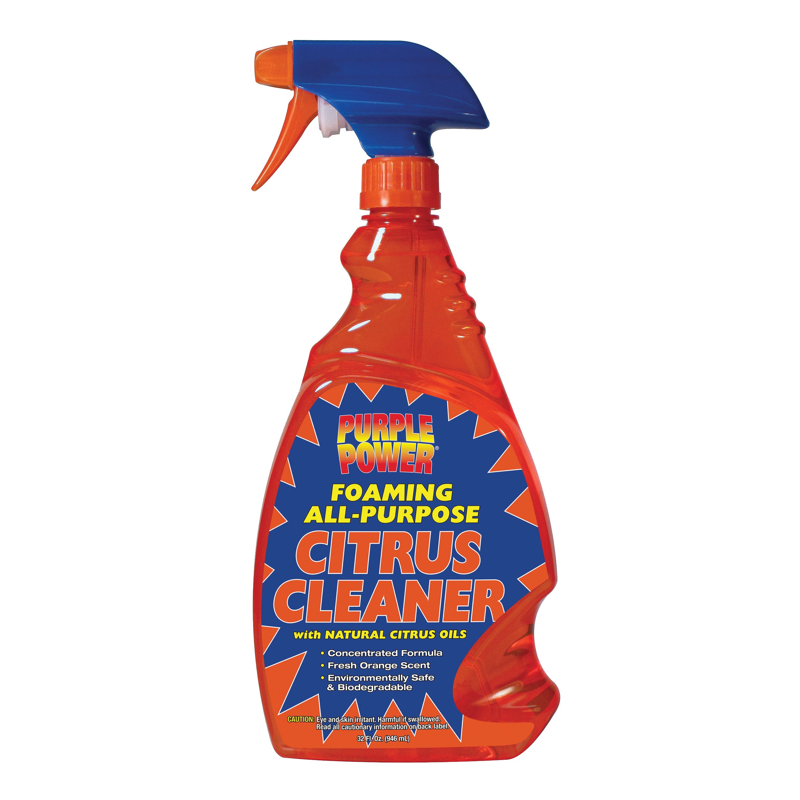 Purple Power 4398PS Citrus Cleaner, 32 oz Bottle, Liquid, Pleasant Orange