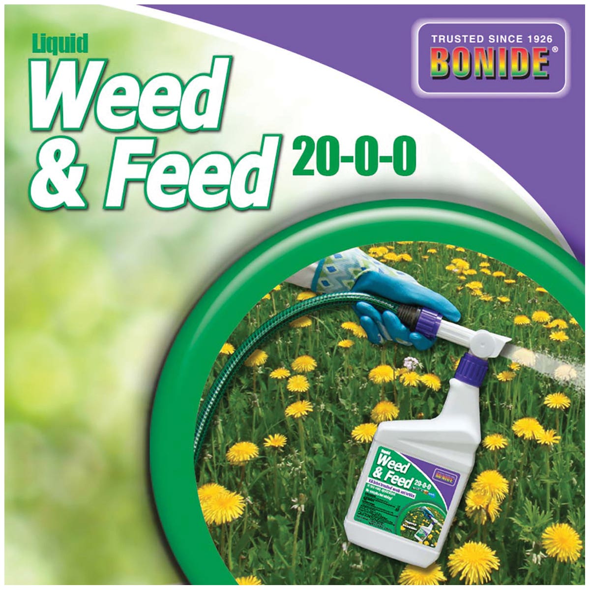 Bonide 301 Weed and Feed Lawn Fertilizer, 1 qt, Liquid, 20-0-0 N-P-K Ratio