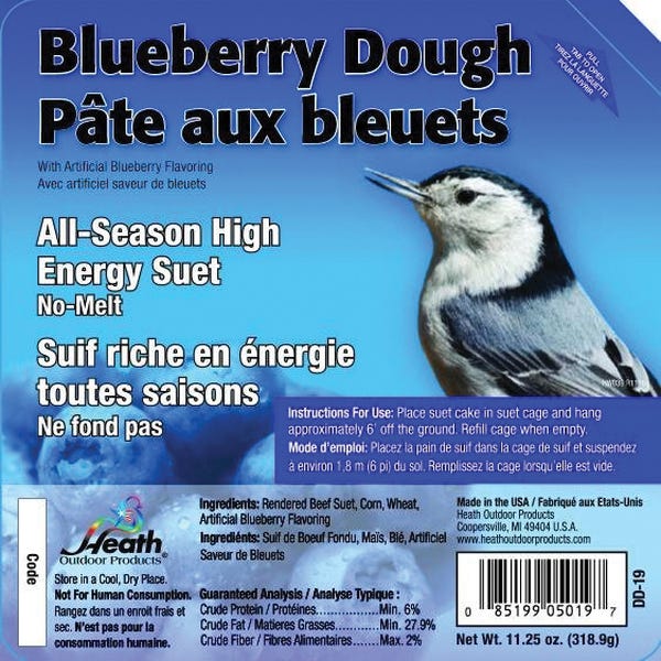 Heath Suet Cake, All-Season, Blueberry Dough, 11.25 oz