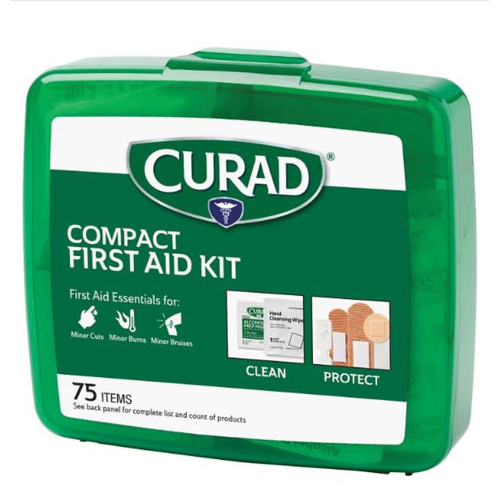 Curad Compact Latex-Free First Aid Kit, 75 -Piece