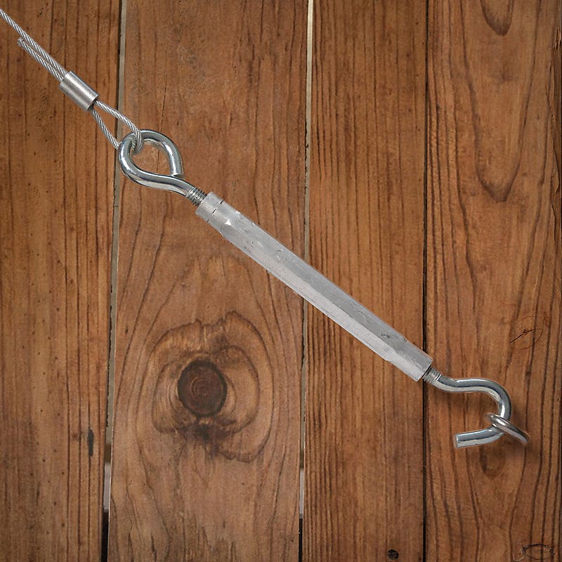 National Hardware 2172BC Series N221-903 Turnbuckle, 320 lb Working Load, 1/2-13 Thread, Hook, Eye, 17 in L Take-Up