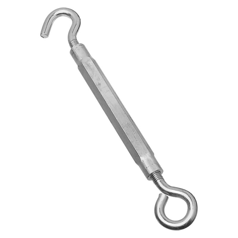 National Hardware 2172BC Series N221-903 Turnbuckle, 320 lb Working Load, 1/2-13 Thread, Hook, Eye, 17 in L Take-Up