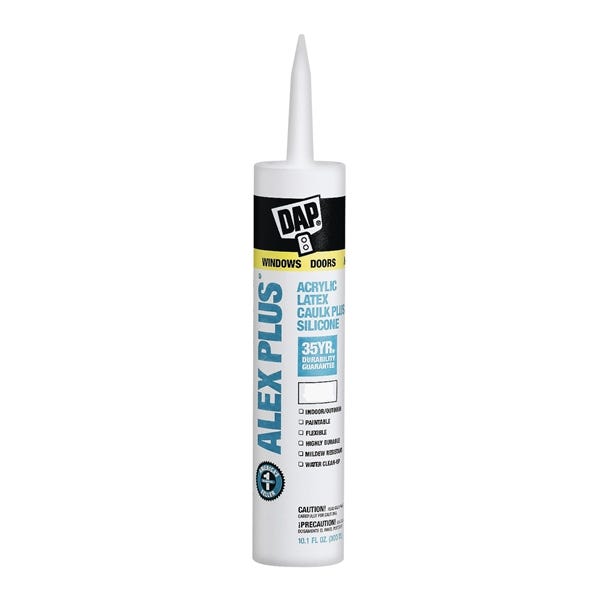 DAP 18156 Caulk, Clear, -20 to 180 deg F, 10.1 fl-oz Cartridge