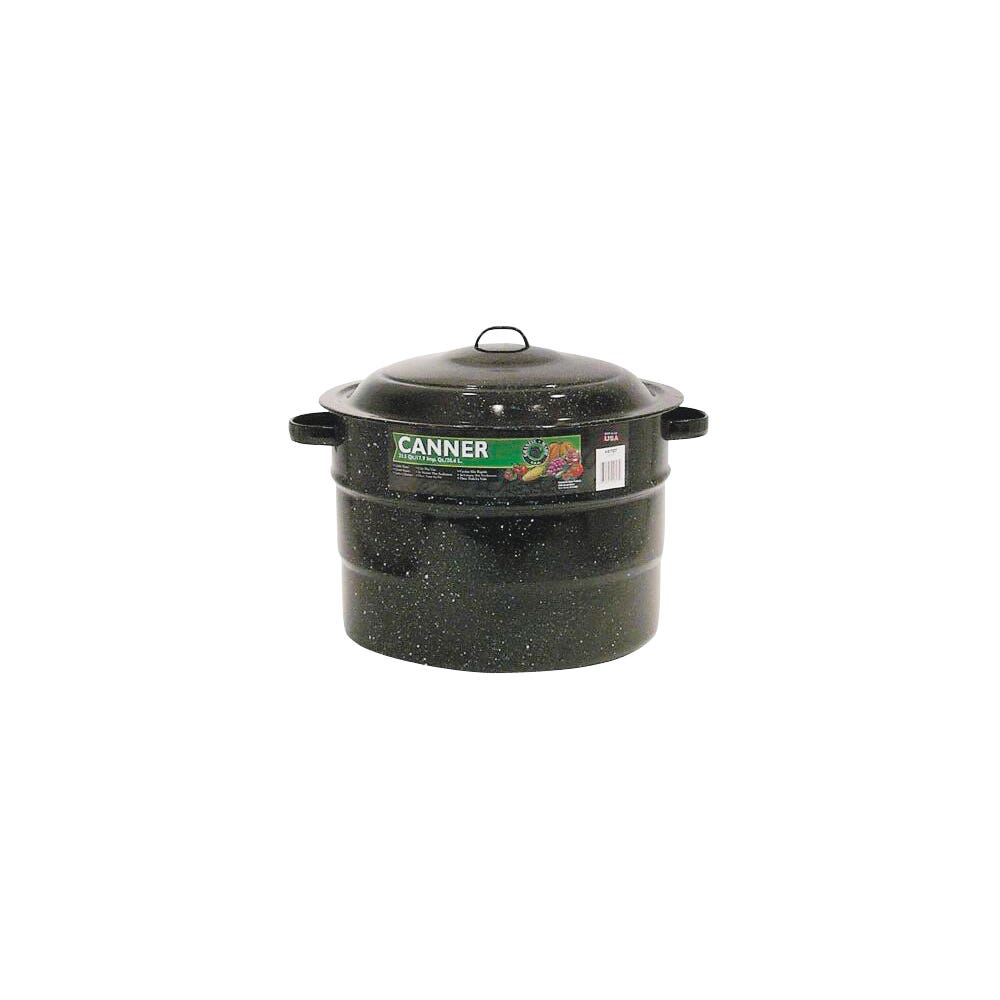 Granite Ware Canner, 21.5 qt Capacity, Steel, Porcelain Enamel-Coated