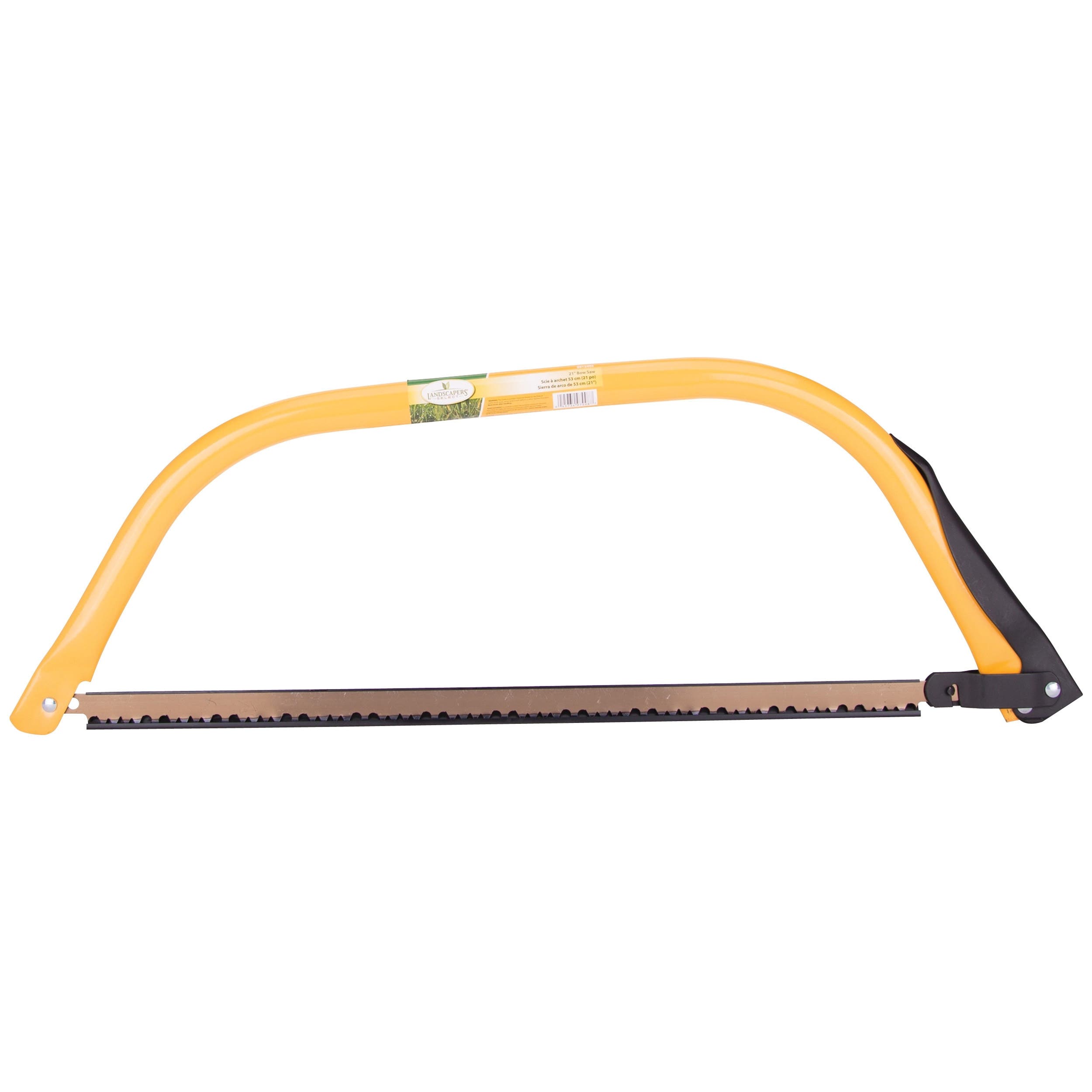Landscapers Select Bow Saw, 21 in L Blade, Carbon Steel Blade, Steel Handle, Oval Tube Handle