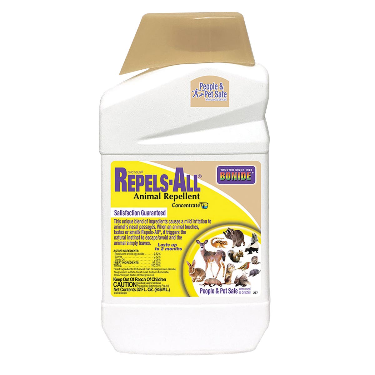 Bonide Repels All Animal Repellent Bottle, Concentrated