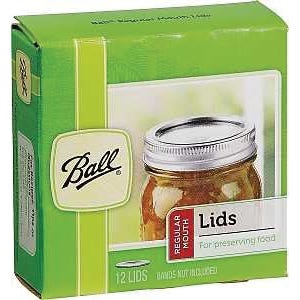 Ball Mason Jar Lids Silver Metal