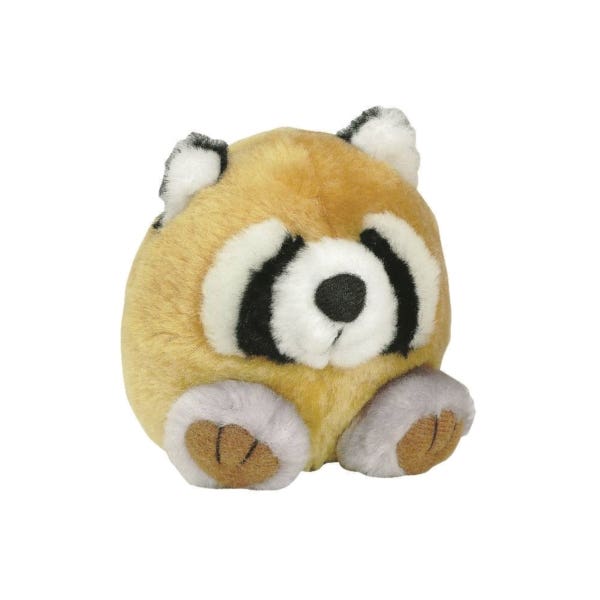 Zoobilee Dog Toy, M, Raccoon, Synthetic Fabric, Multi-Color