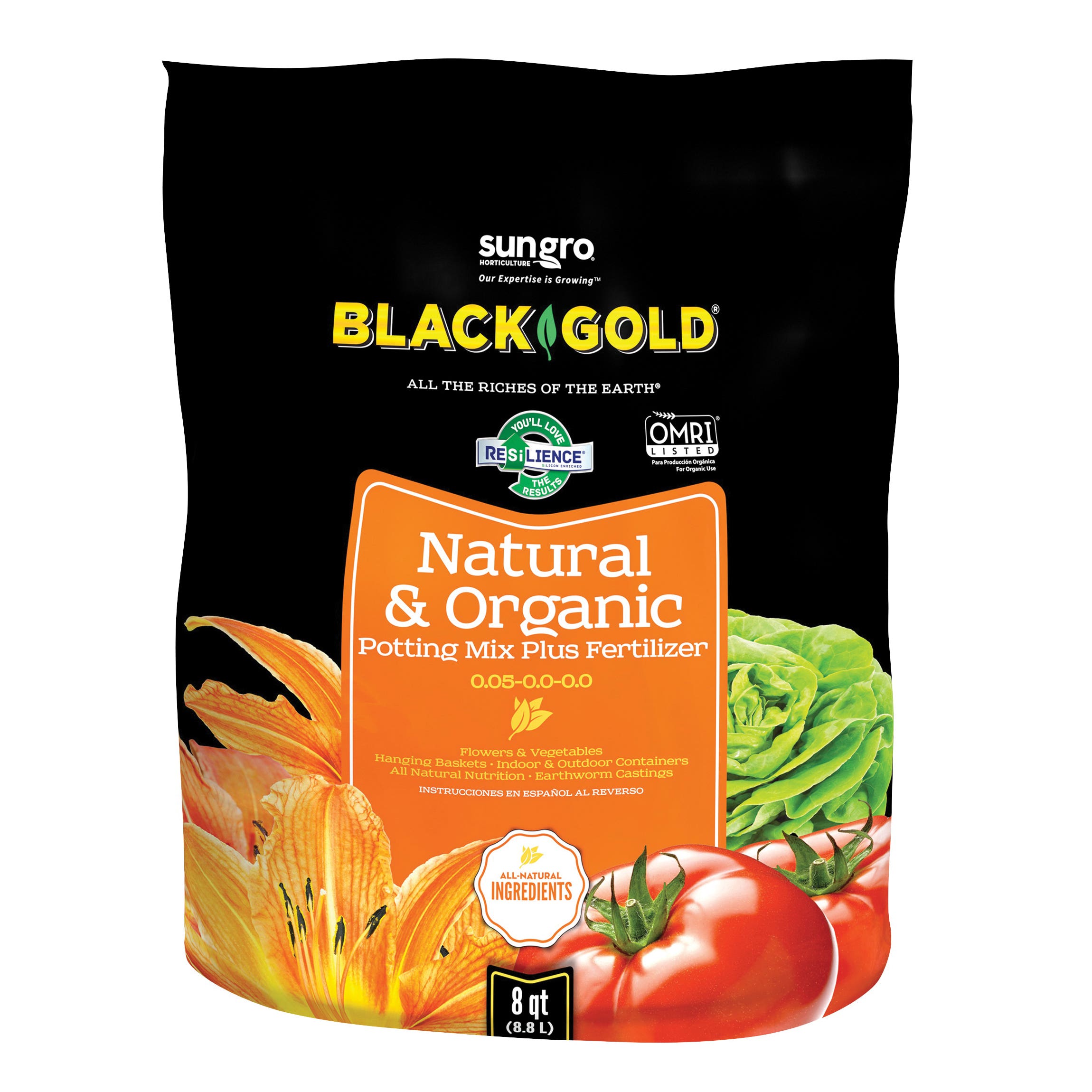 Sun Gro Black Gold® Natural & Organic Potting Mix, 8 Quart