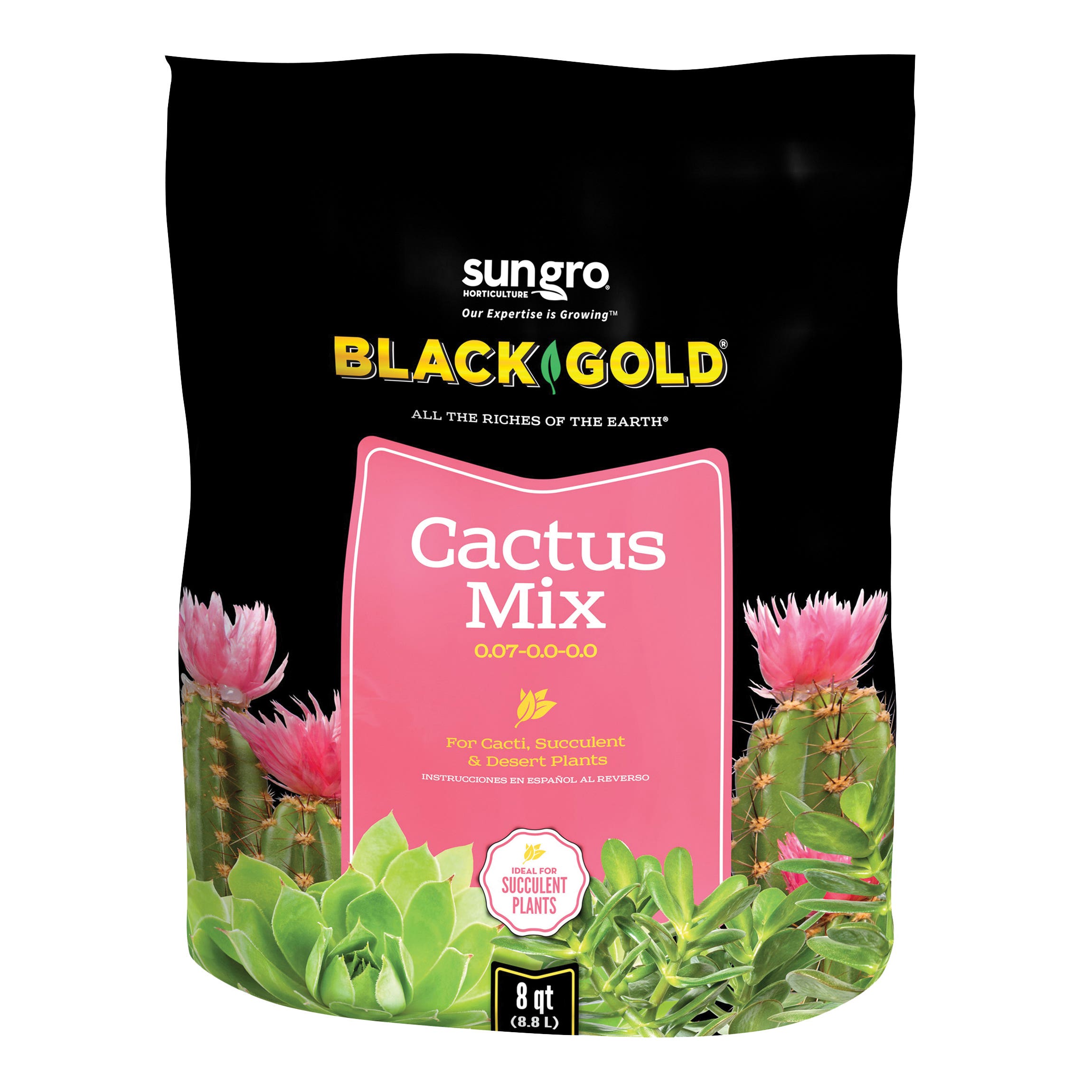 sun gro BLACK GOLD Cactus Mix, Granular, Brown/Earthy, 240 Bag